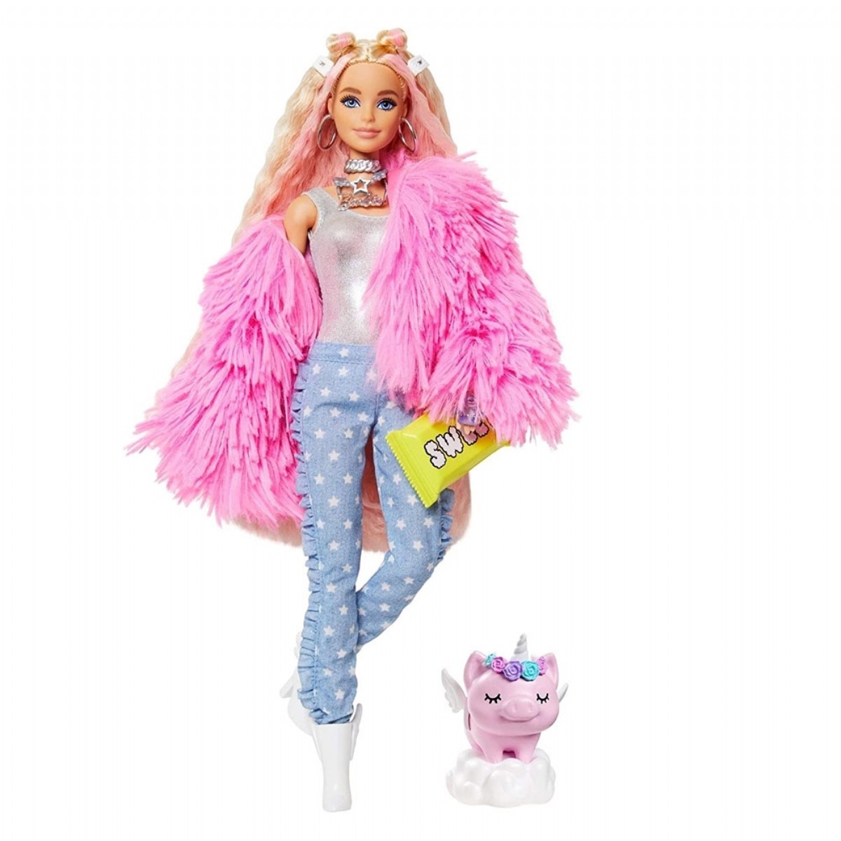 Barbie Extra Pembe Ceketli Bebek Grn28 Barbie Karakterler Toolstoy