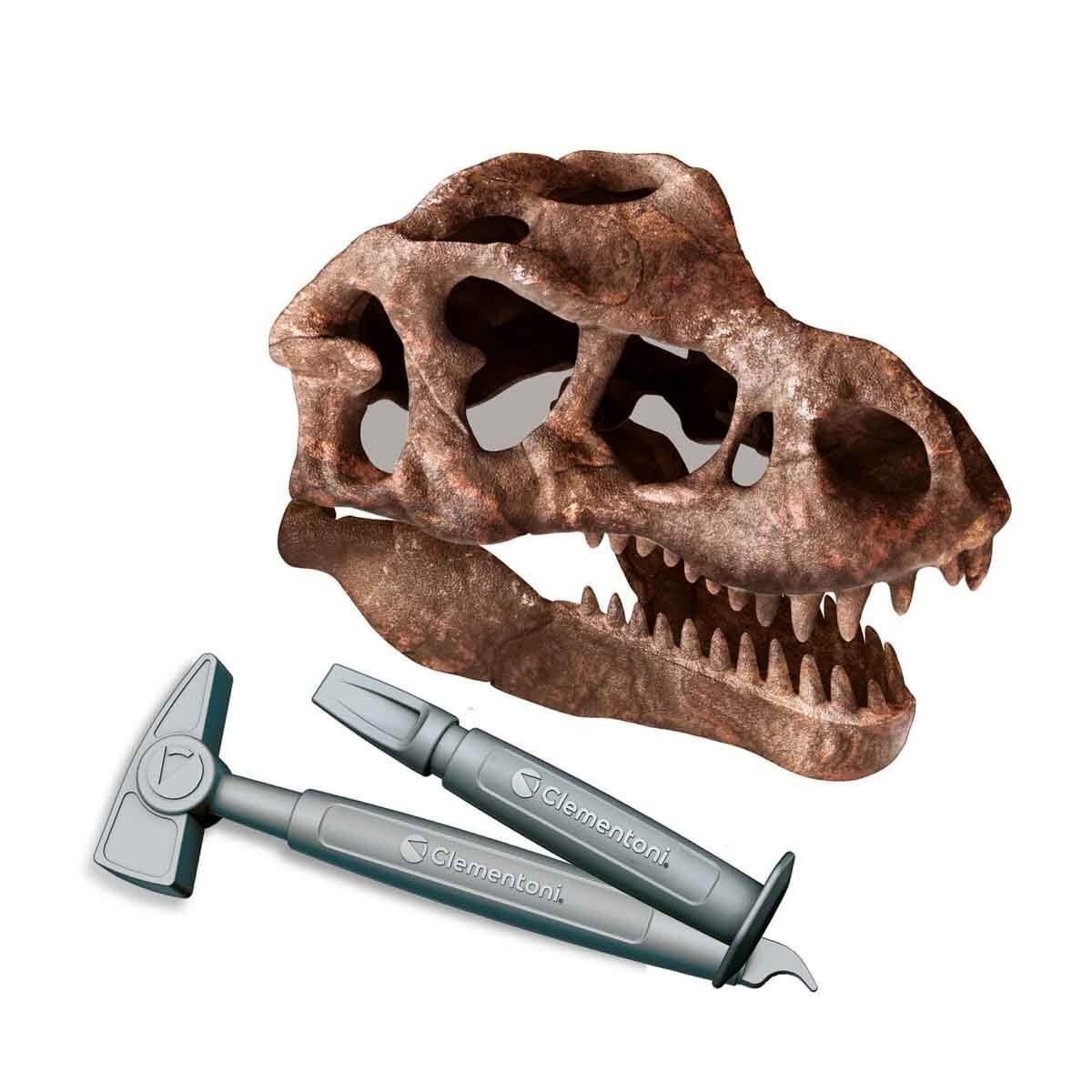 Clementoni Archeospiel T-Rex Fluor – Scava Lo Scheletro E Costruiscilo, Glow In The Dark, 7+
