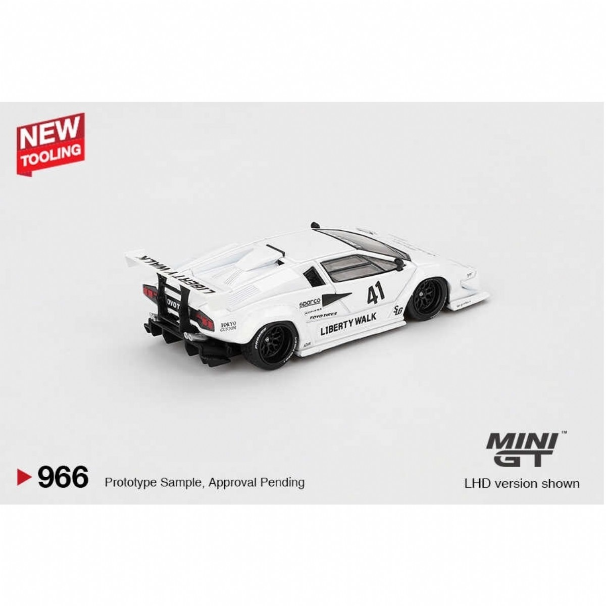 Mini GT 1/64 Lamborghini Countach LB-WORKS White 2024 Tokyo Auto