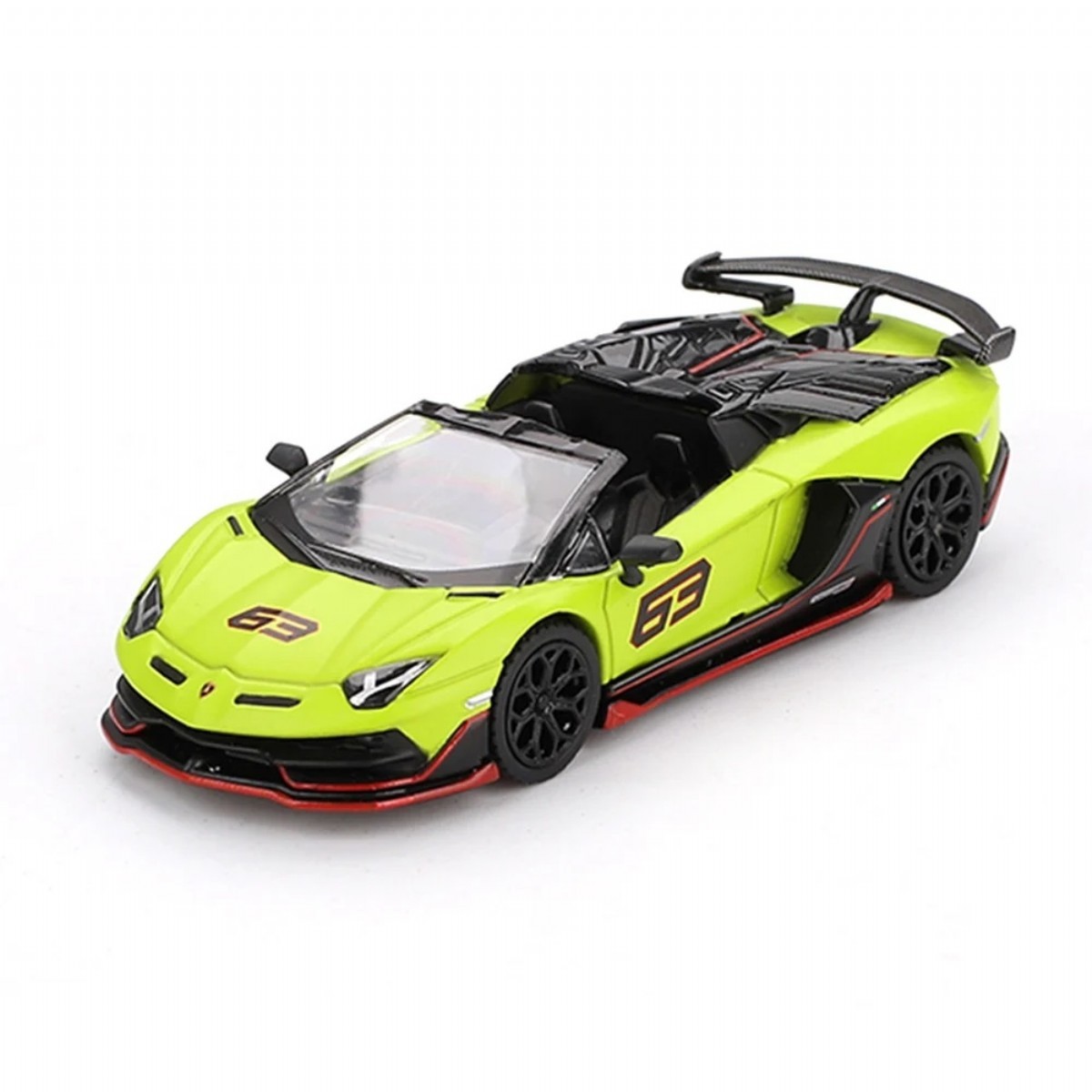 Mini GT 1/64 Lamborghini Aventador SVJ 63 Roadster Verde Shock