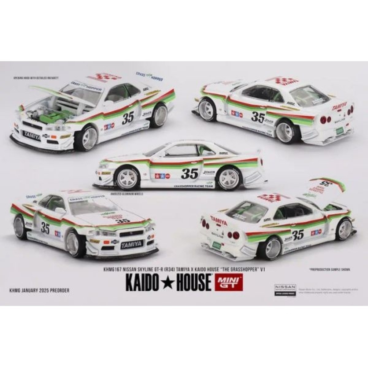 Mini GT 1/64 Nissan Skyline GT-R (R34) TAMIYA x KAIDO HOUSE 