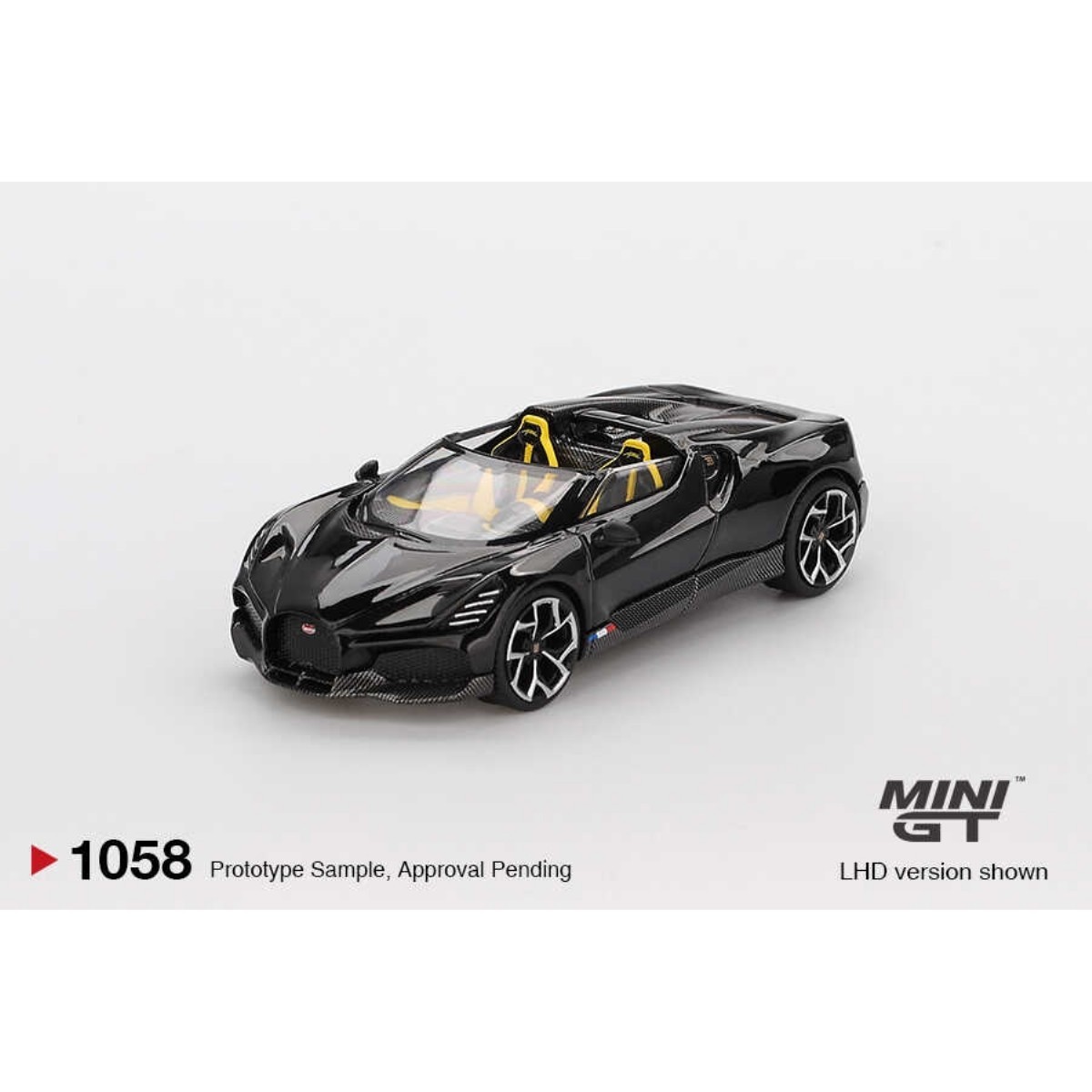 Mini GT 1/64 Bugatti W16 Mistral Black MGT01058 | 1/64 | Model