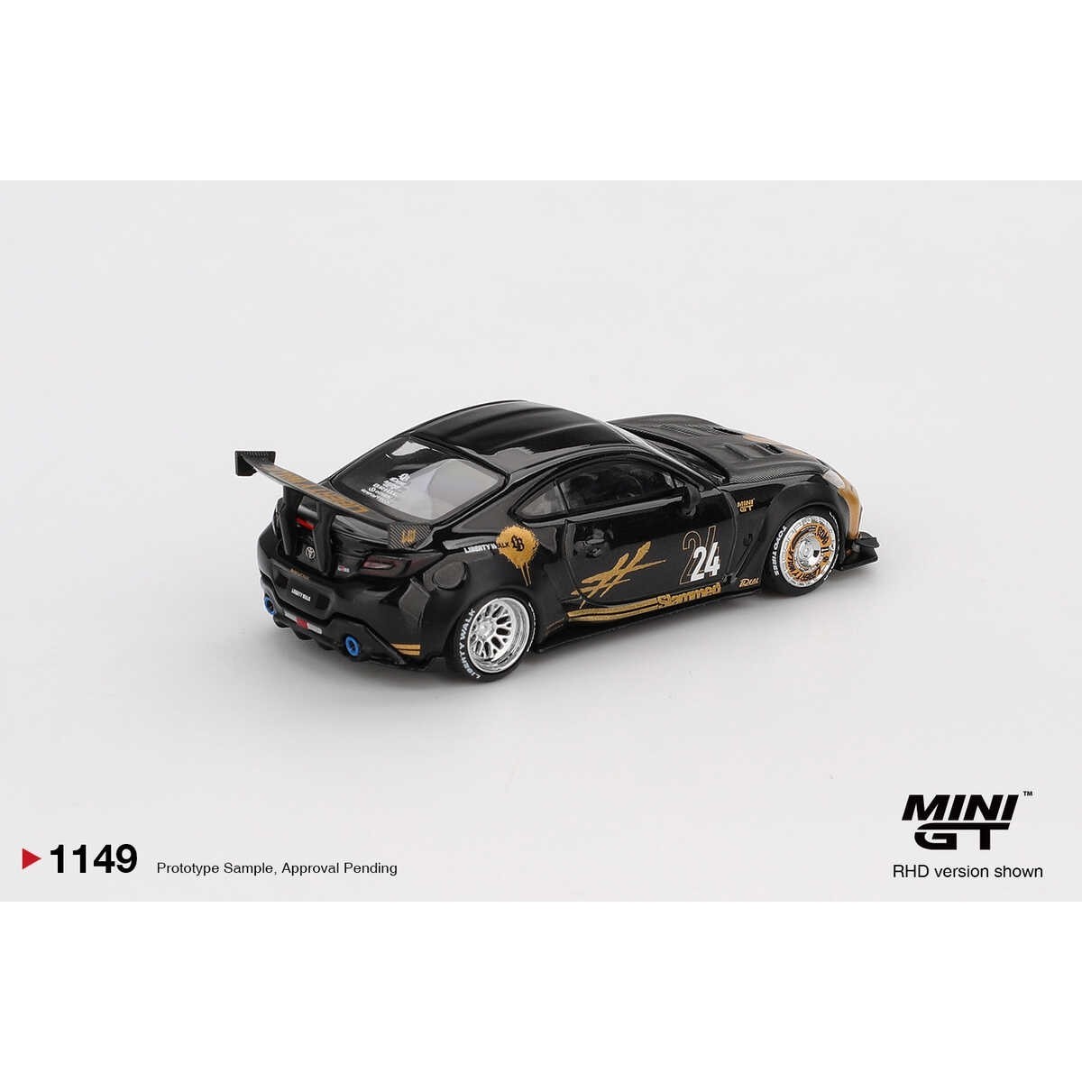Mini GT 1/64 Toyota GR86 LB-Nation Black/Gold 01149 | 1/64 | Model