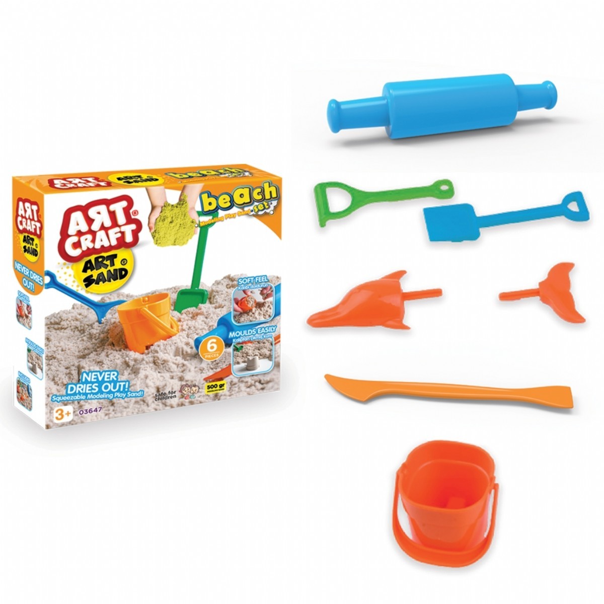 Art Craft Plaj Kum Seti 500 gr 03647 | Oyun Hamurları-Kumları