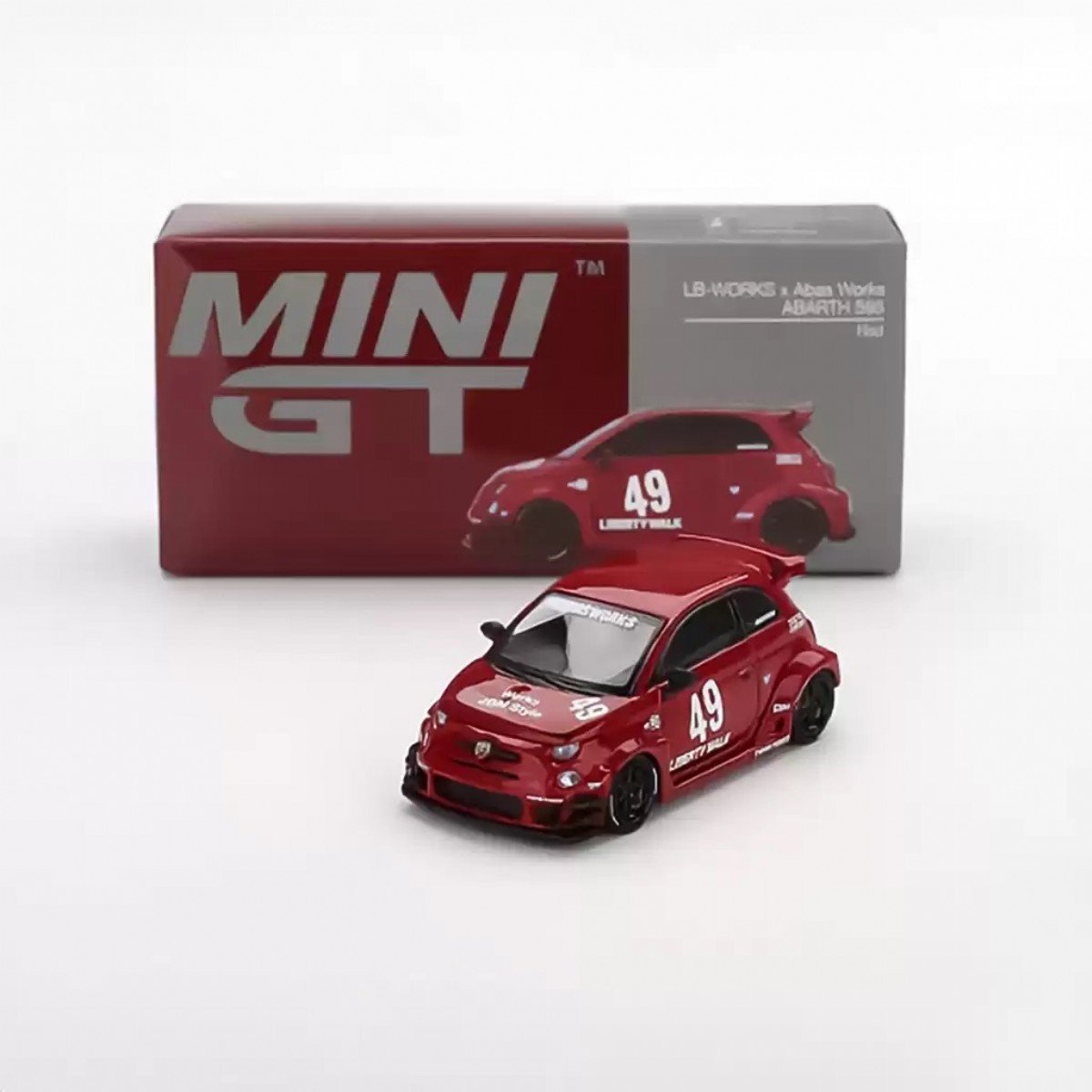 Mini GT 1/64 LB-WORKS x Abas Works ABARTH 595 Red | 1/64 | Model