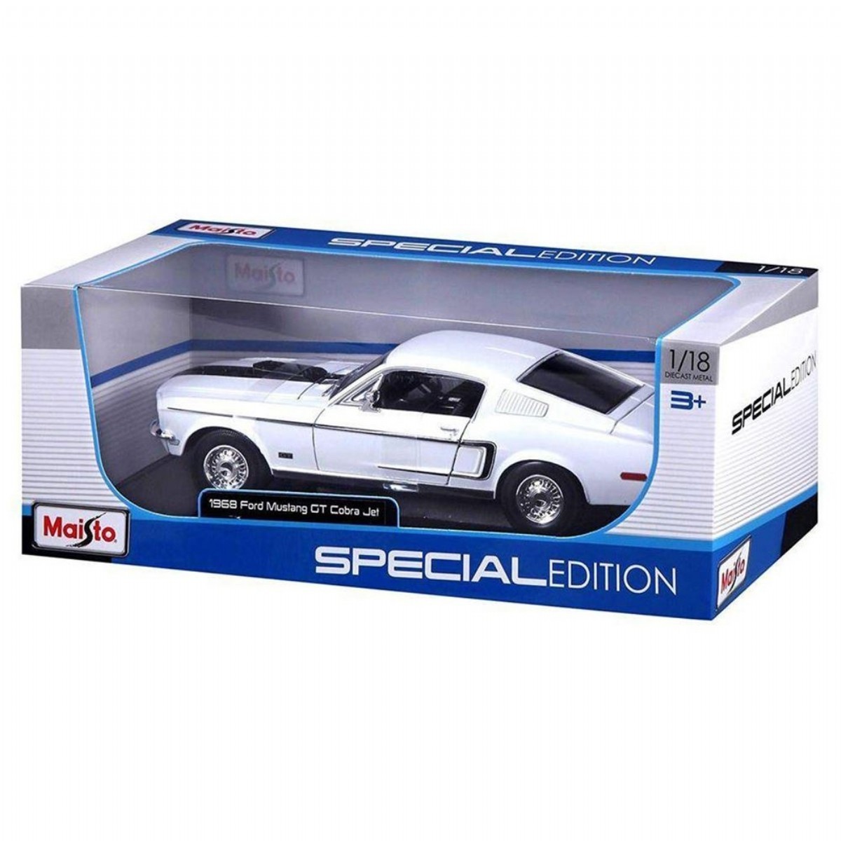 Maisto 1968 Ford Mustang GT Cobra Jet 1/18 | 1/18 | Model Araçlar