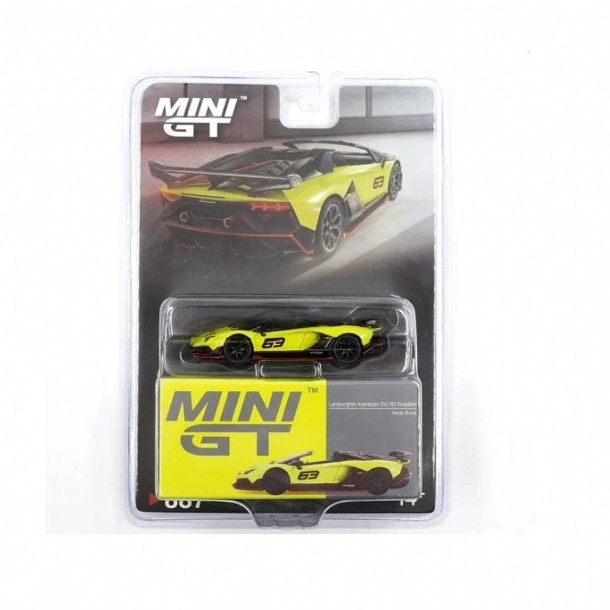 Mini GT 1/64 Lamborghini Aventador SVJ 63 Roadster Verde Shock