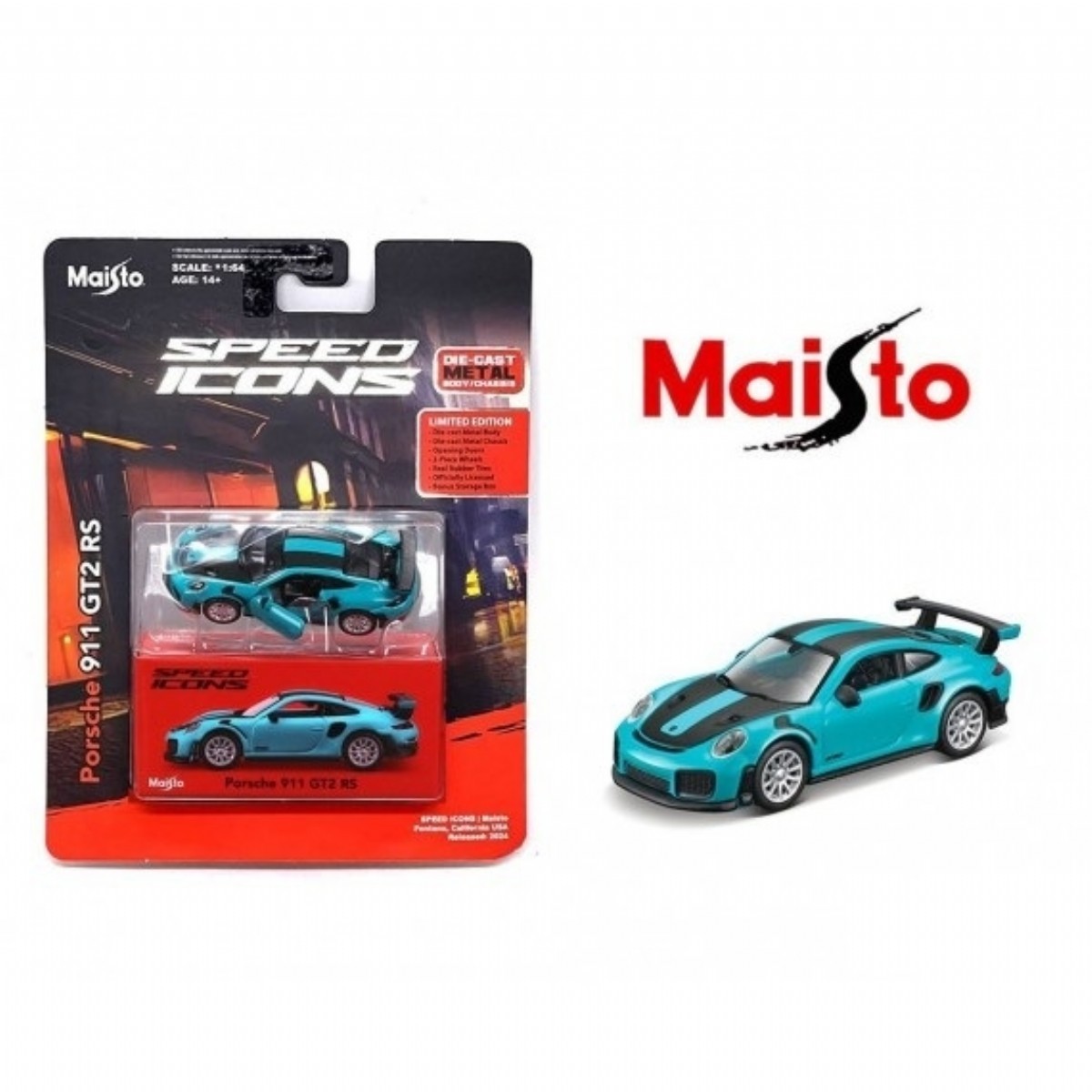 Maisto 1:64 Speed Icons - Porsche 911 GT2 RS Mavi | 1/64 | Model