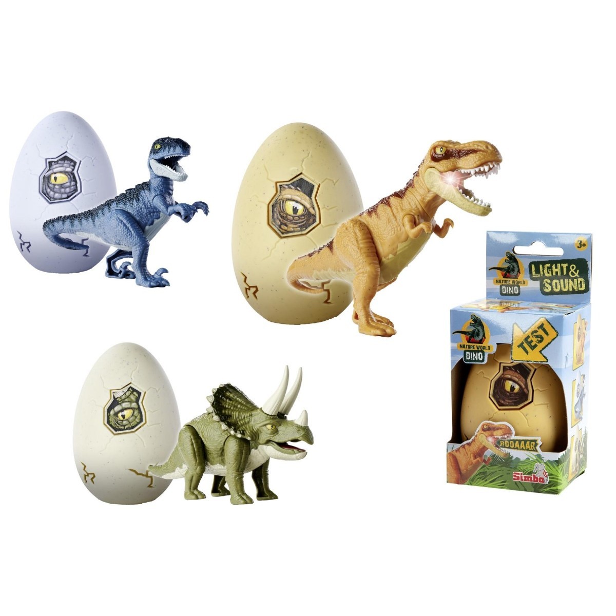 Dino in Egg with Light and Sound, 3ass. 104342550 | Hayvan Setleri