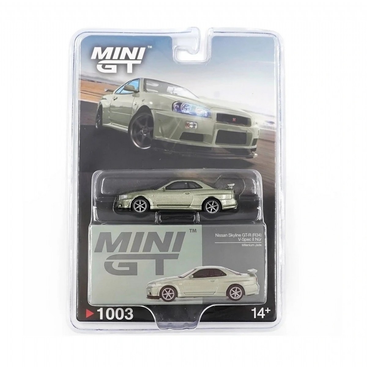 Mini GT 1/64 Nissan Skyline GT-R (R34) V-Spec II Nür Millenium