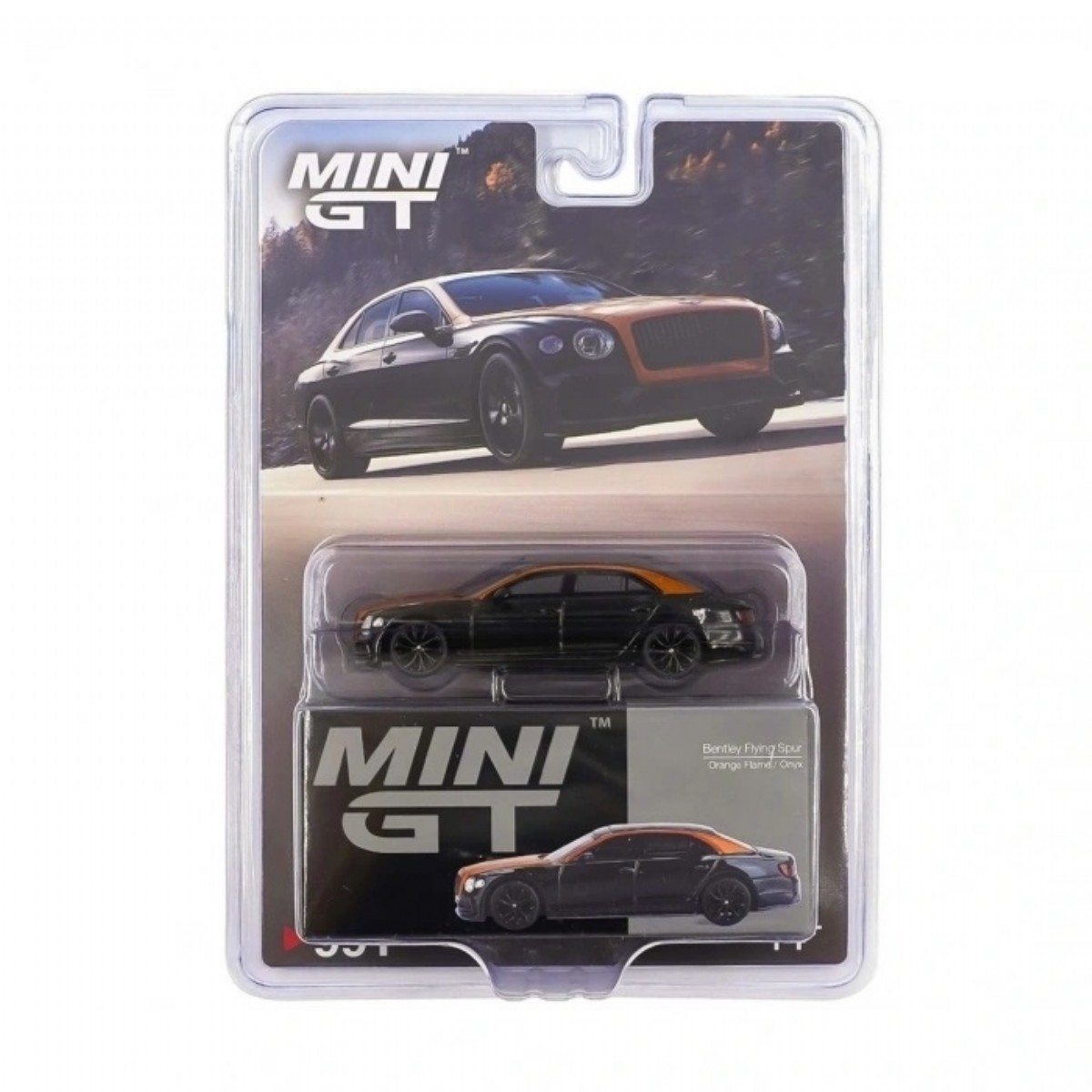 Mini GT 1/64 Bentley Flying Spur Orange Flame / Onyx mgt00991-bl