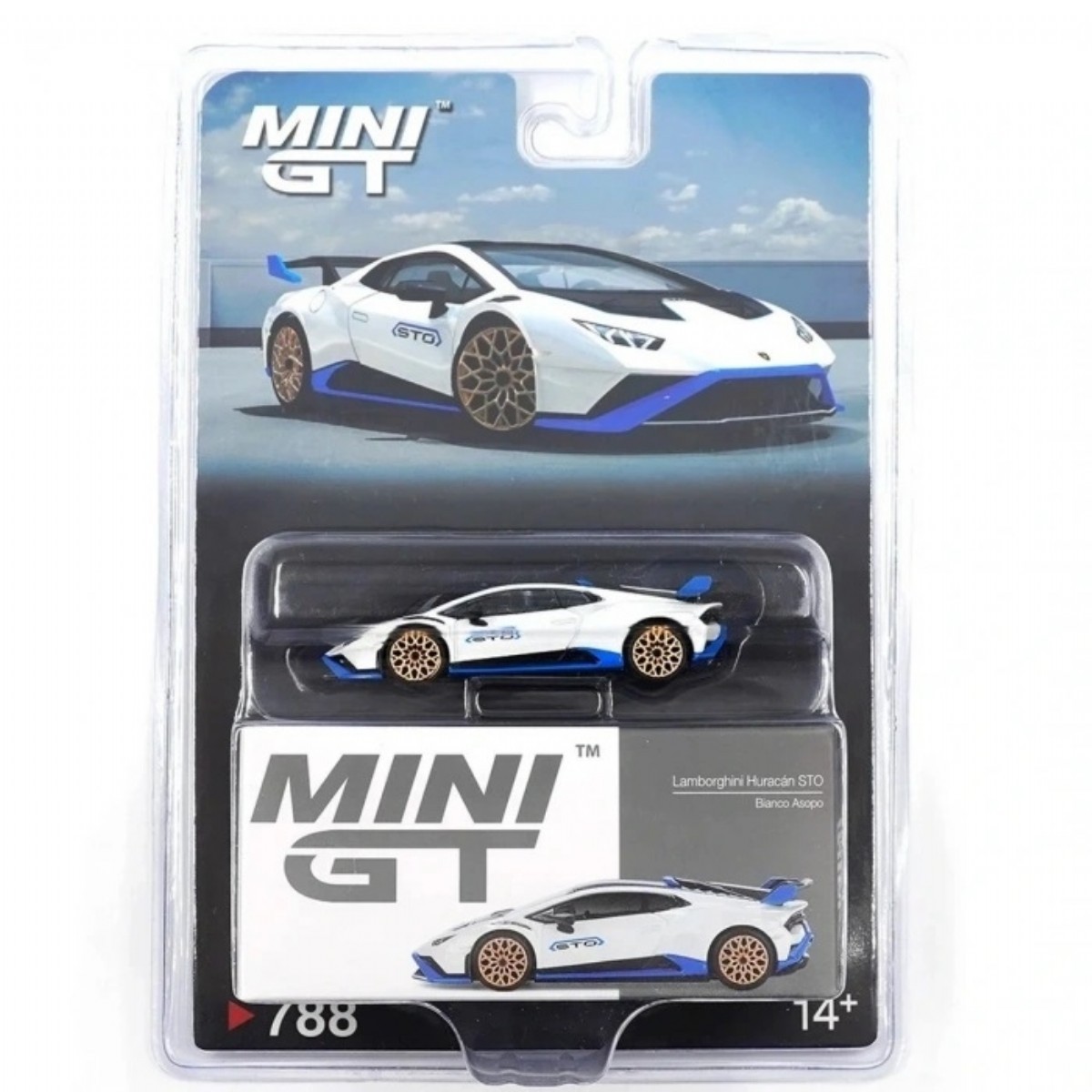 Mini GT 1/64 Lamborghini Huracán STO Bianco Asopo mgt00788-bl