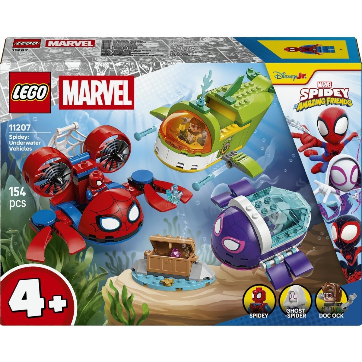 Lego Marvel Spidey ve Arkadaşları Spidey Su Altı Araçları 11207