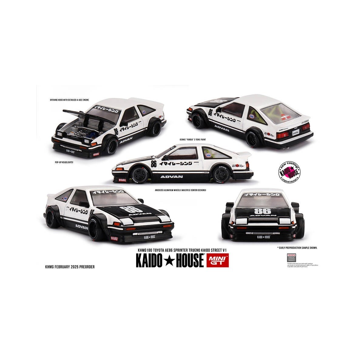 Mini GT 1/64 Kaido House Toyota AE86 Sprinter Trueno Kaido Street