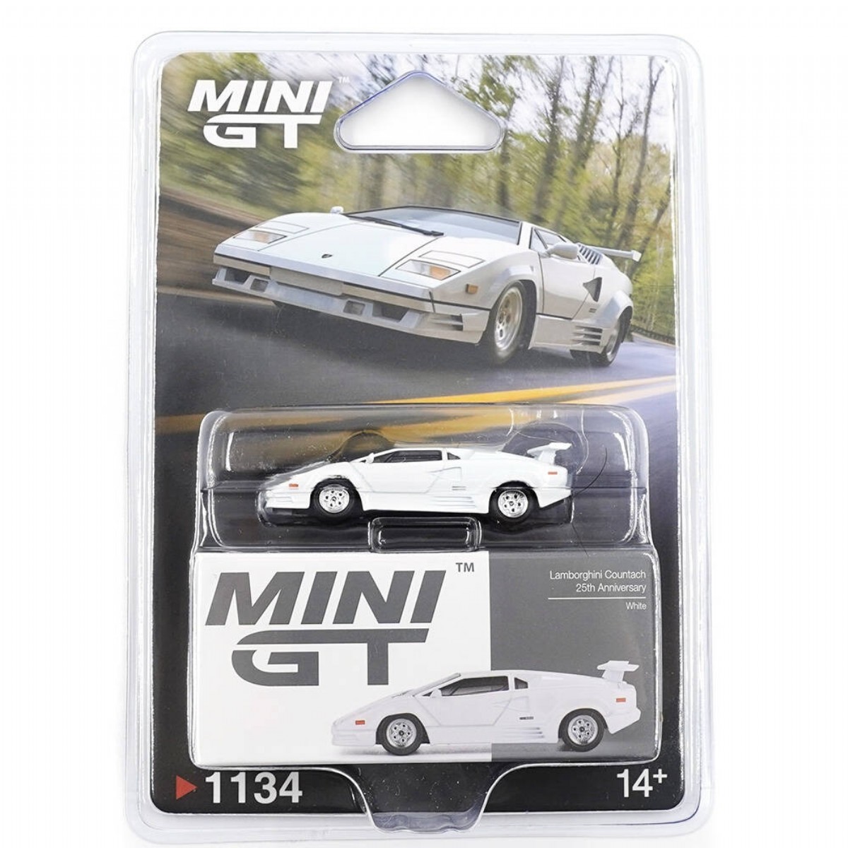 Mini GT 1/64 Lamborghini Countach 25th Anniversary White - Blister