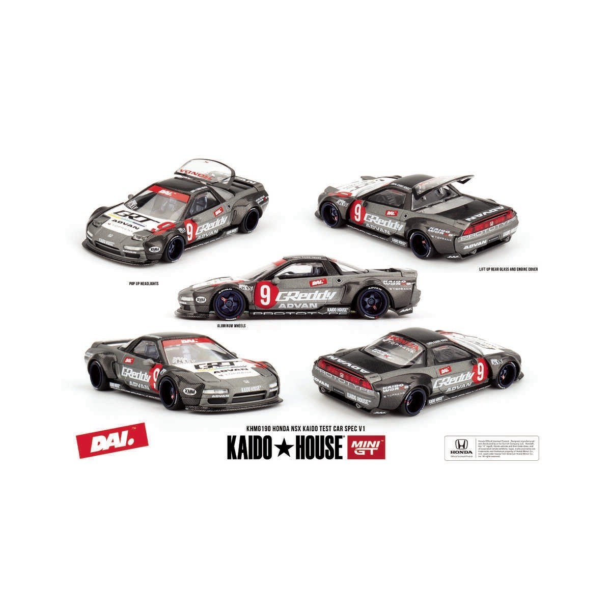 Mini GT 1/64 Kaido House Honda NSX Kaido Test Car Spec V1 KHMG190