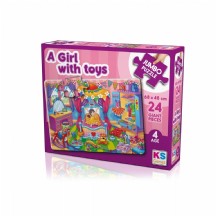 KS Games A Girl With Toys Jumbo Puzzle 24 Parça JP 31010