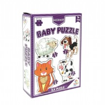 Baby Puzzle Hayvanlar Mor Kutu LC7224