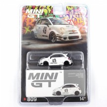 Mini GT 1/64 LB-WORKS x Abas Works ABARTH 595 Gara White - Blister Paket MGT00809-BL
