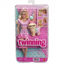 Barbie Uyumlu Dostlar Sarı Saçlı Bebek ve Köpekçiği JFP36